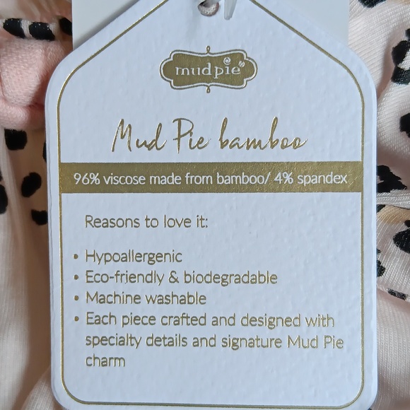 Mud Pie NWT Bamboo Leopard print Bubble - Picture 4 of 5